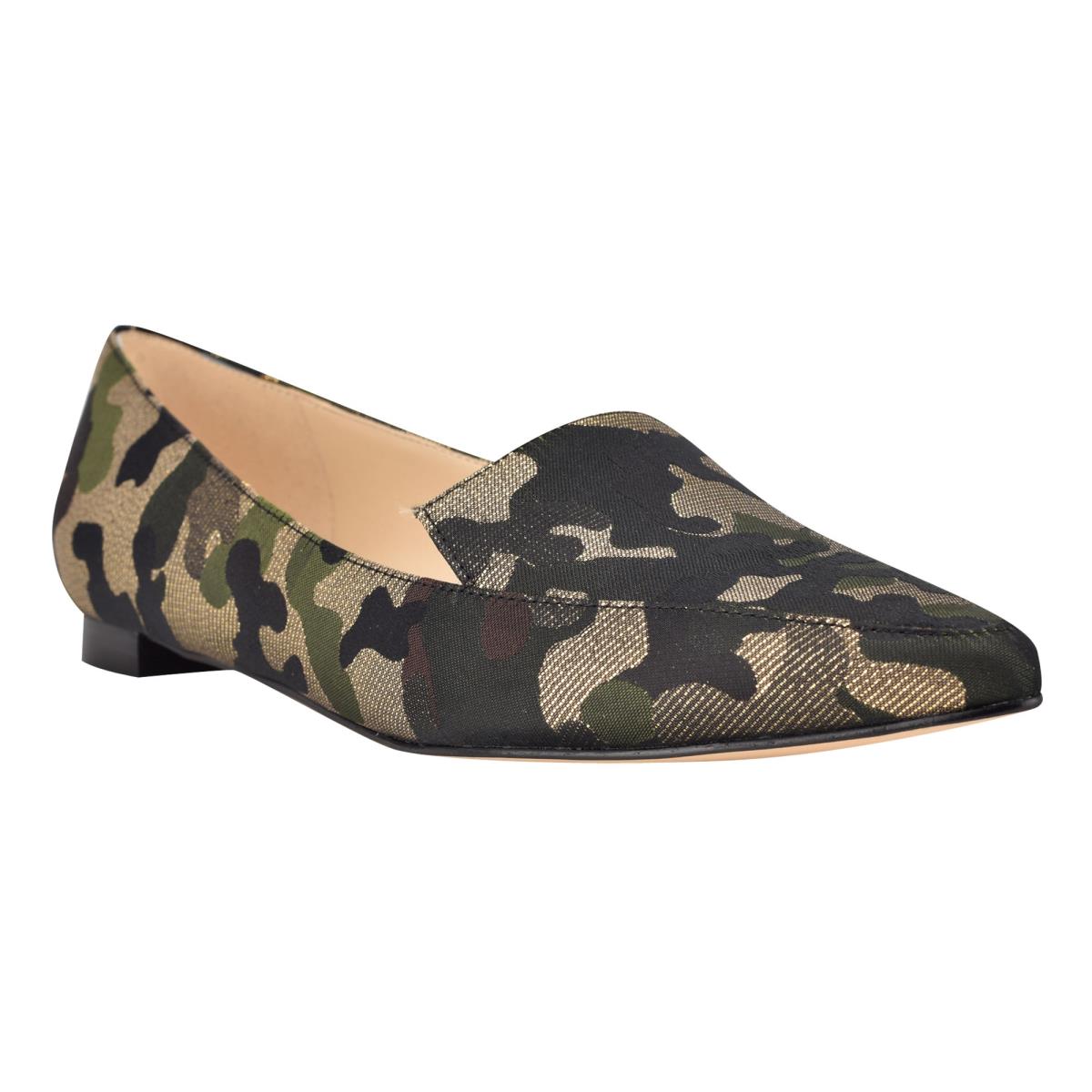 Nine West Abay Smoking Flats Dames Camo | 2489IYAET