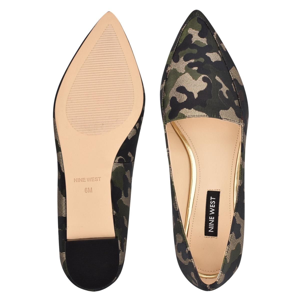 Nine West Abay Smoking Flats Dames Camo | 2489IYAET