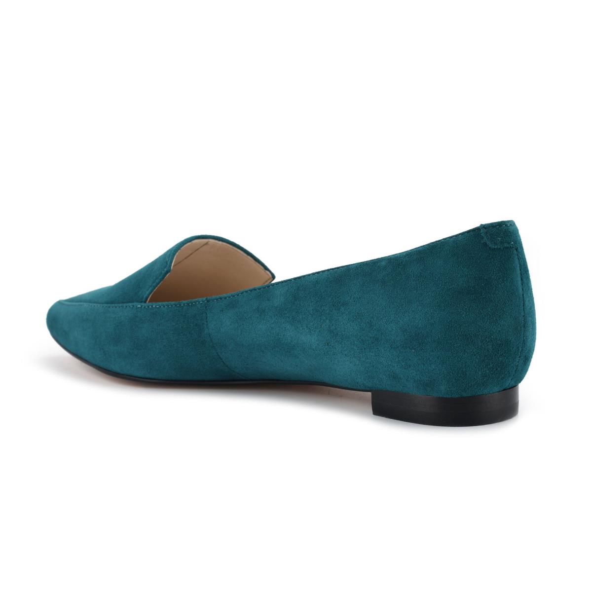 Nine West Abay Smoking Flats Dames Turquoise | 8573ISMAY