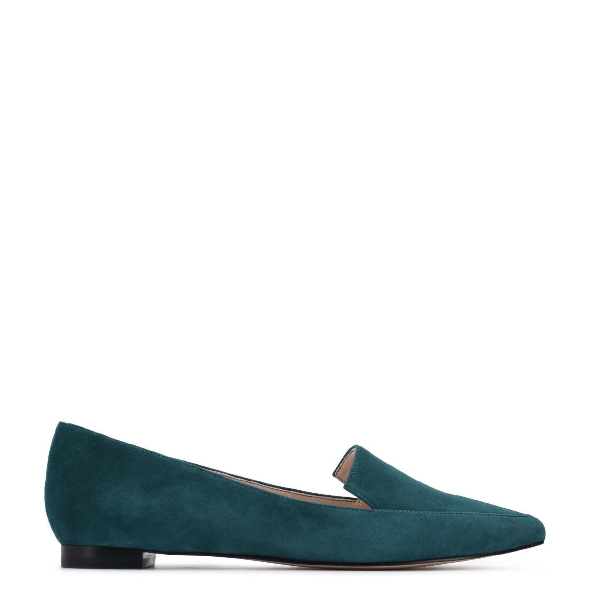 Nine West Abay Smoking Flats Dames Turquoise | 8573ISMAY