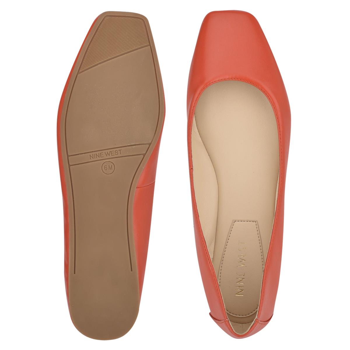 Nine West Alena Square-Neus Ballerina Dames Oranje | 0963FEUOD