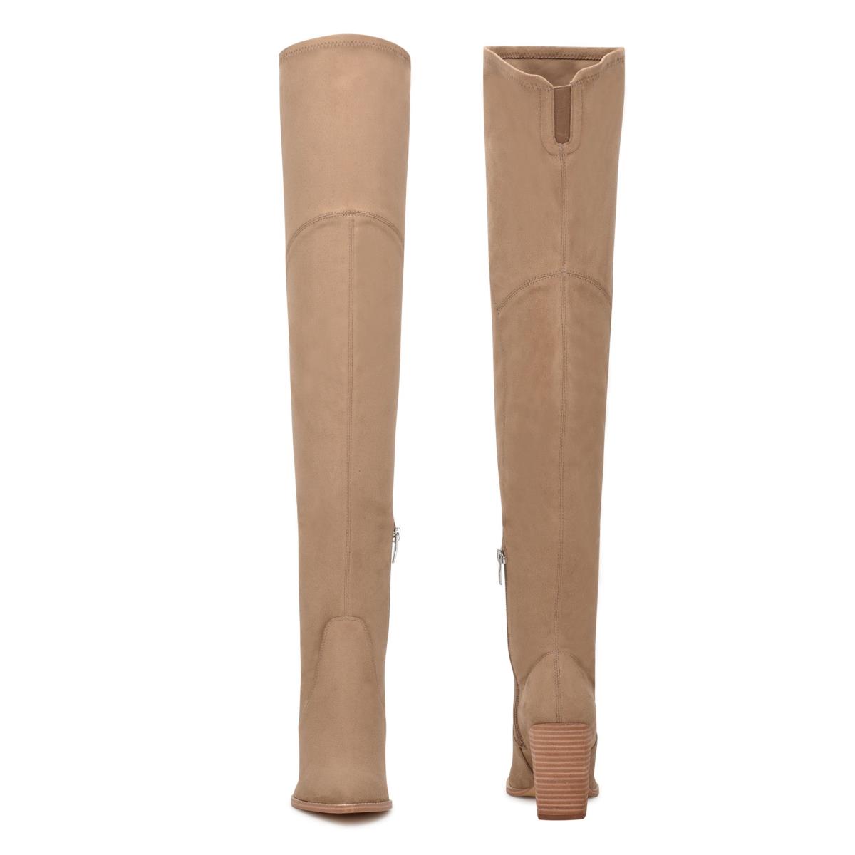 Nine West Barret Over The Knee Hakken Laarzen Dames Lichtbeige | 1290KAYPF