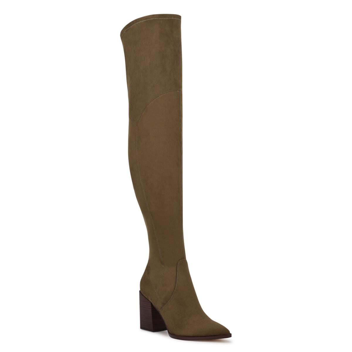 Nine West Barret Over The Knee Hakken Laarzen Dames Lichtbruin | 1603XOMTF