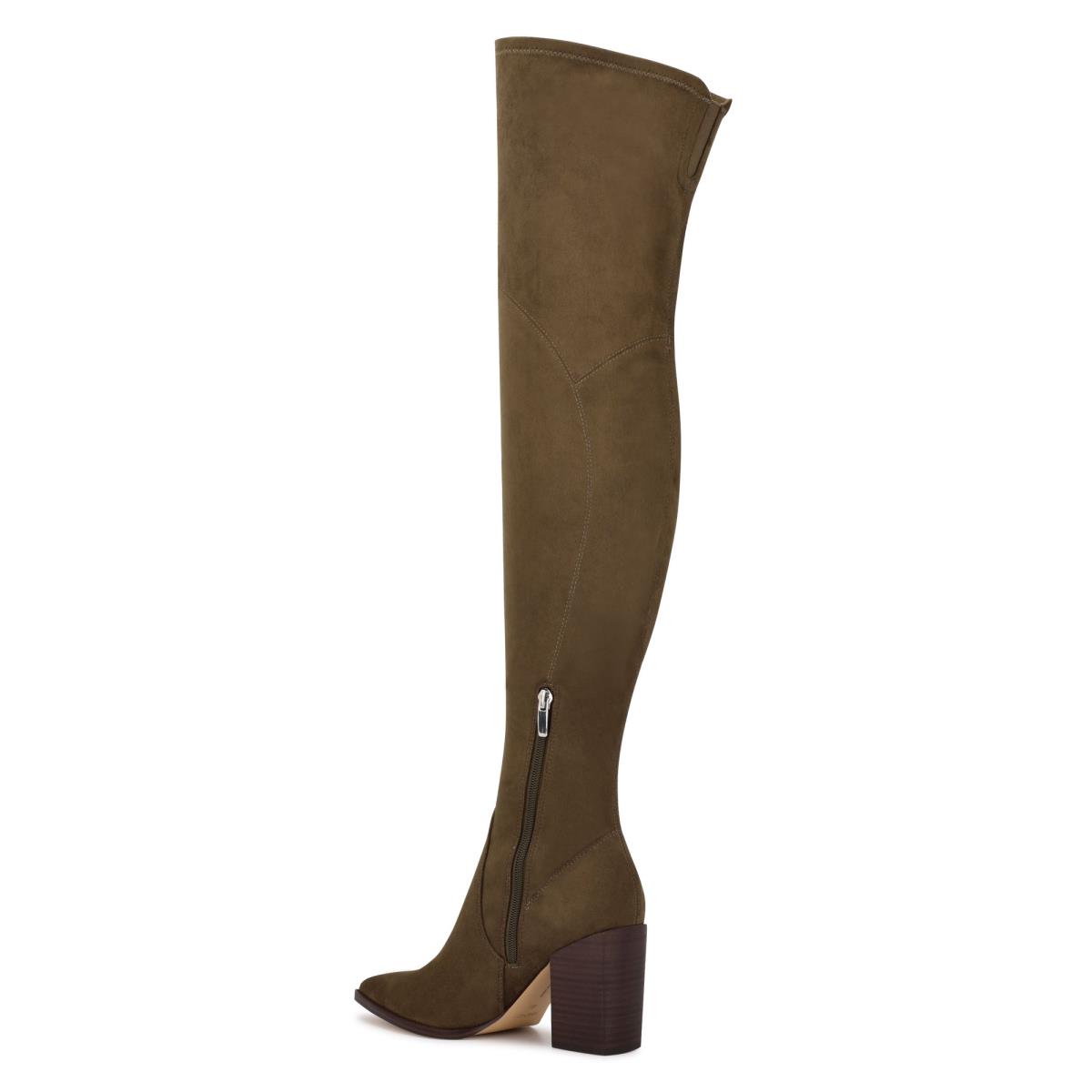 Nine West Barret Over The Knee Hakken Laarzen Dames Lichtbruin | 1603XOMTF