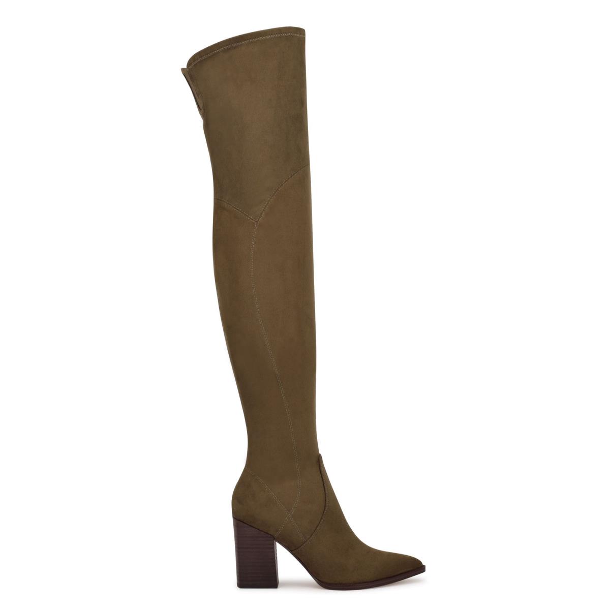 Nine West Barret Over The Knee Hakken Laarzen Dames Lichtbruin | 1603XOMTF