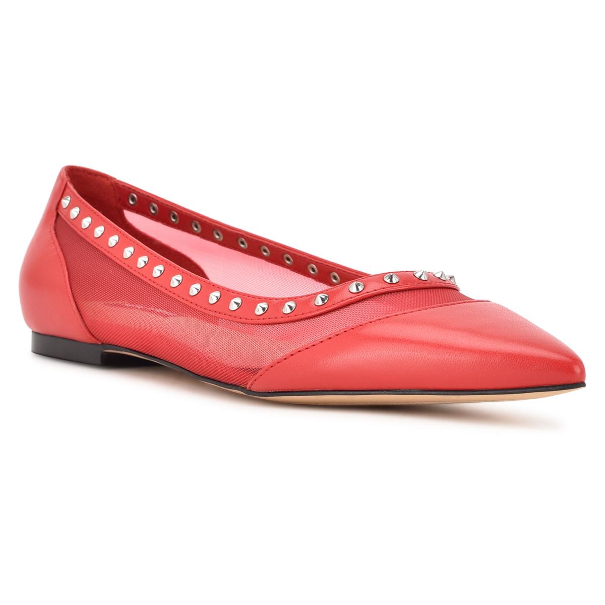 Nine West Bizzie Pointy Neus Ballerina Dames Roze | 3109VXMNA