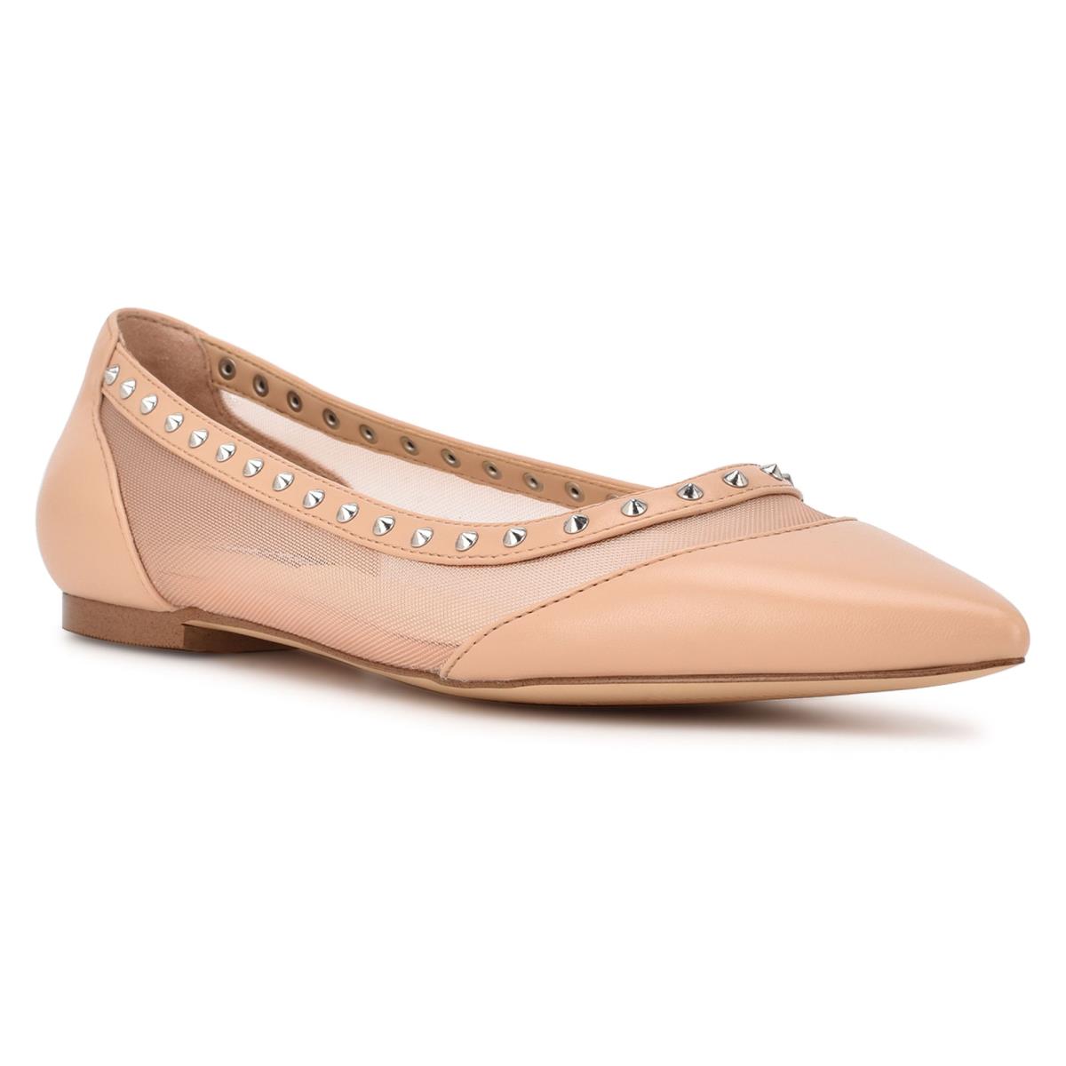 Nine West Bizzie Pointy Neus Ballerina Dames Roze | 4615DLQEF