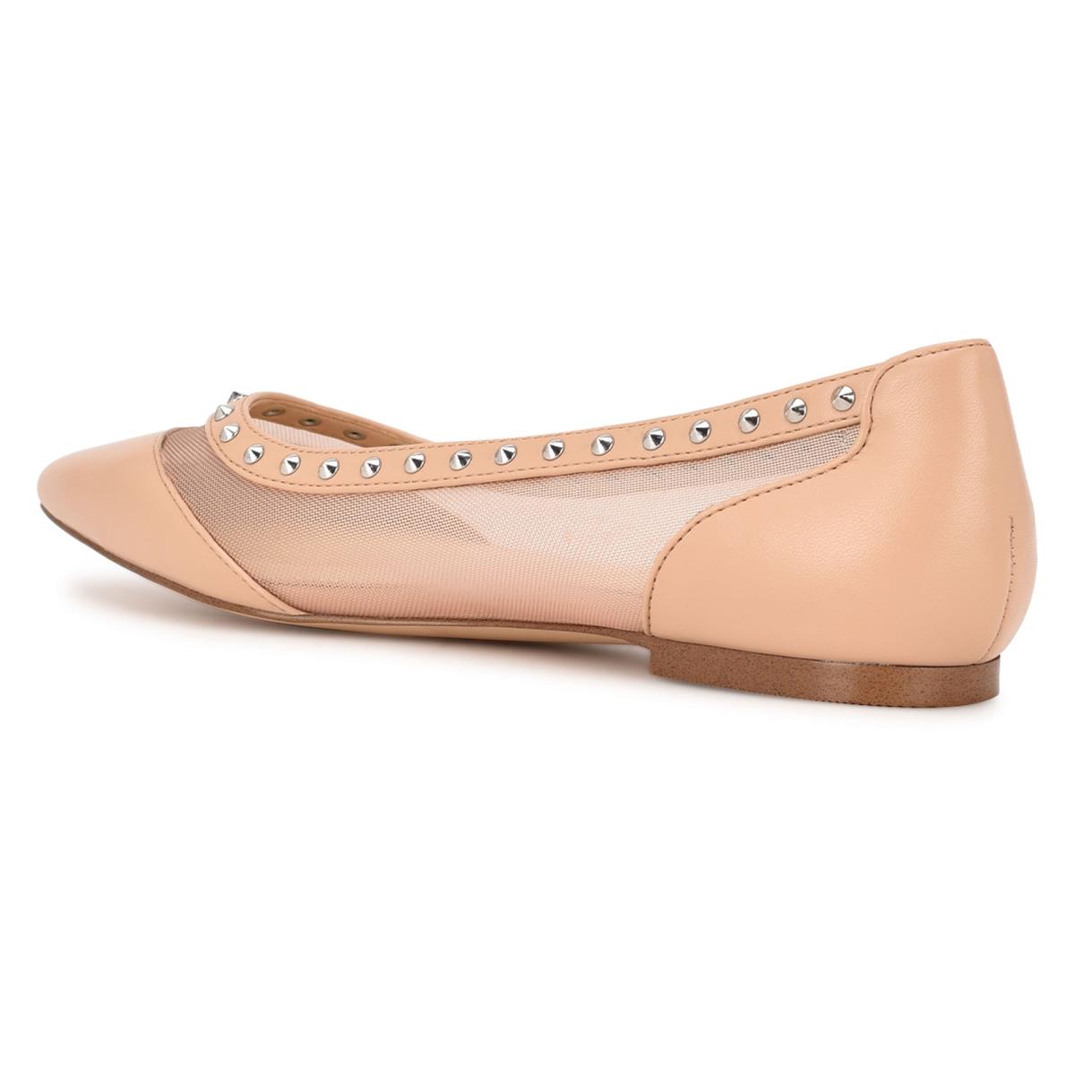 Nine West Bizzie Pointy Neus Ballerina Dames Roze | 4615DLQEF