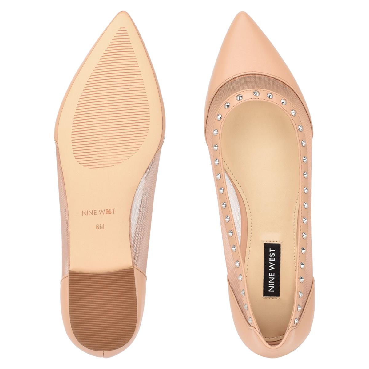 Nine West Bizzie Pointy Neus Ballerina Dames Roze | 4615DLQEF