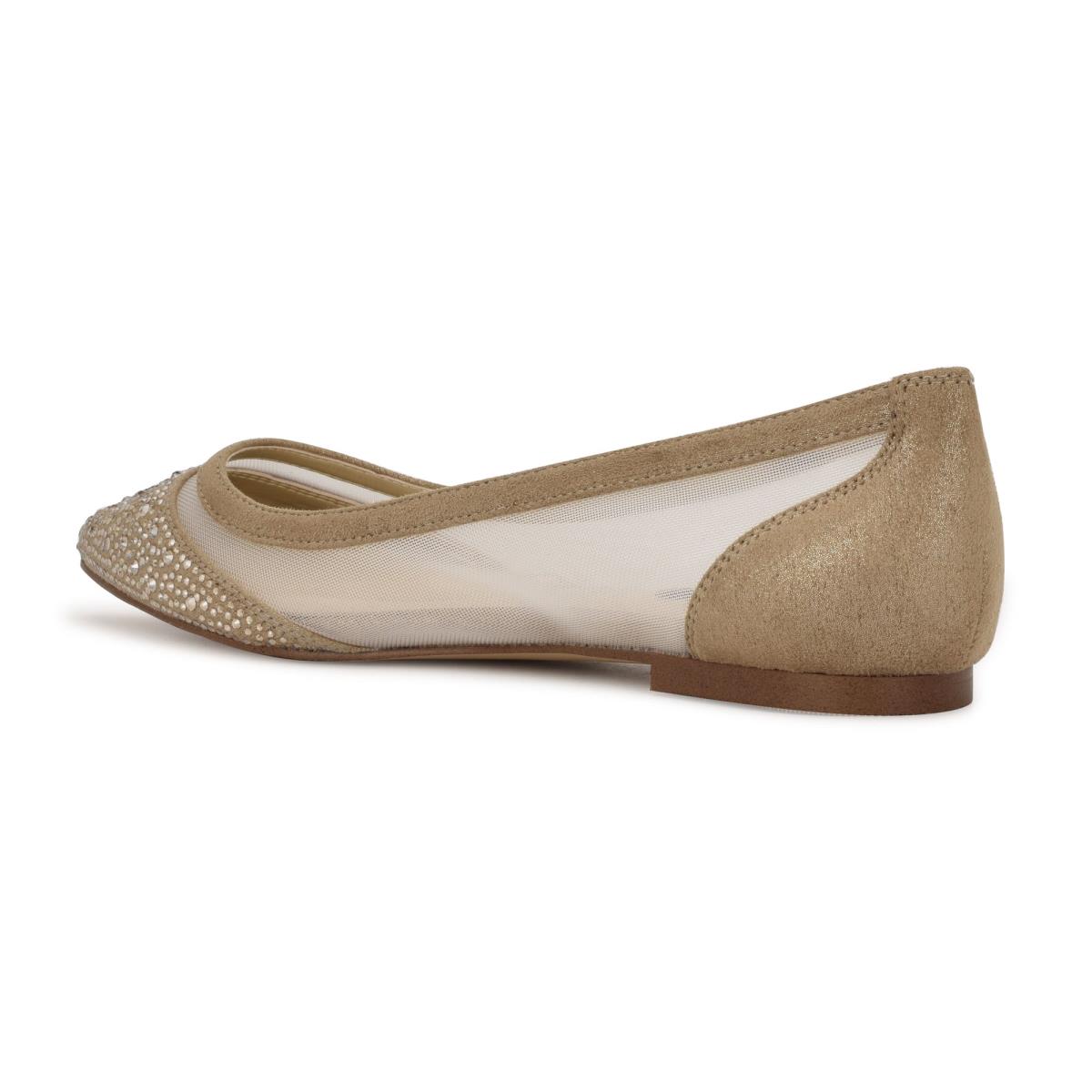 Nine West Bogus Pointy Neus Ballerina Dames Beige | 2076FMAXS