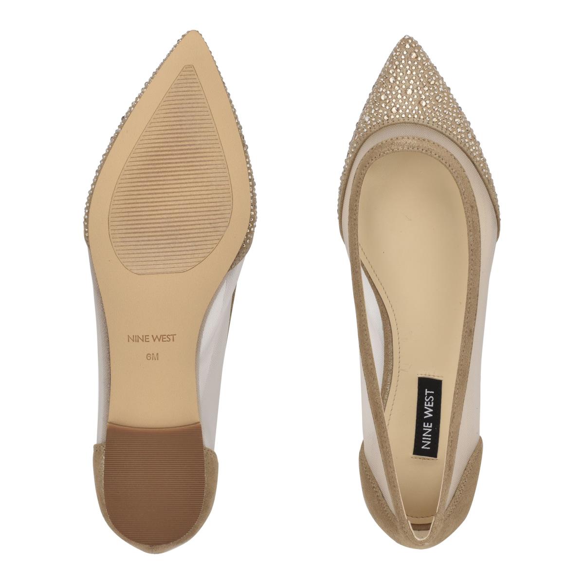 Nine West Bogus Pointy Neus Ballerina Dames Beige | 2076FMAXS