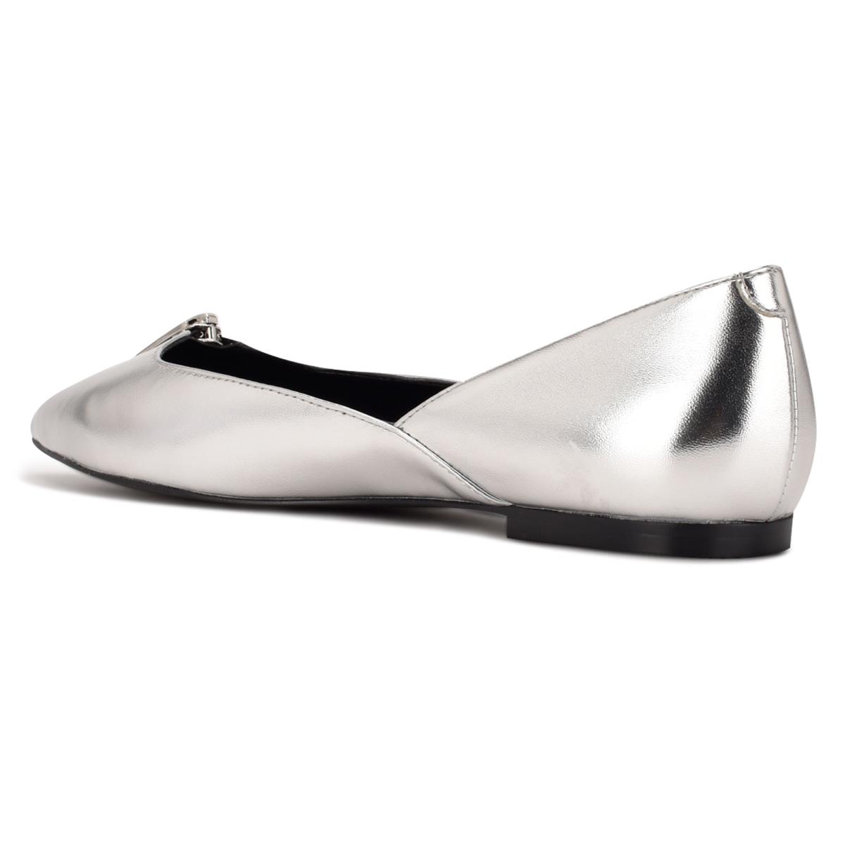 Nine West Brina Pointy Neus Ballerina Dames Zilver | 5921BZLWI