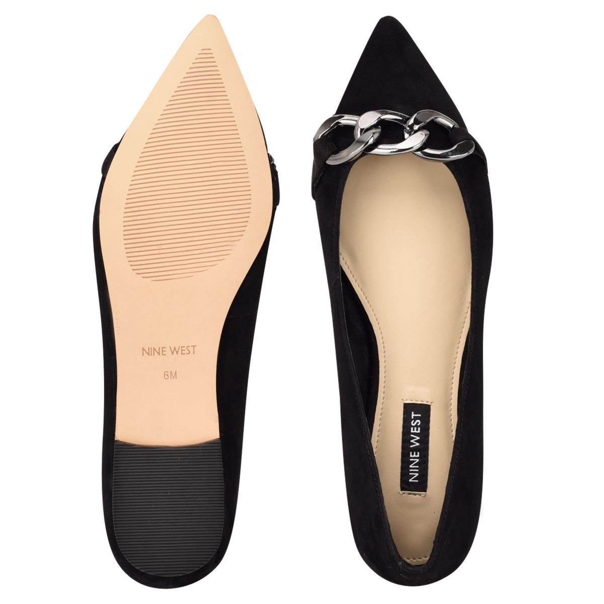 Nine West Brinks Pointy Neus Ballerina Dames Zwart | 2483WIRMD