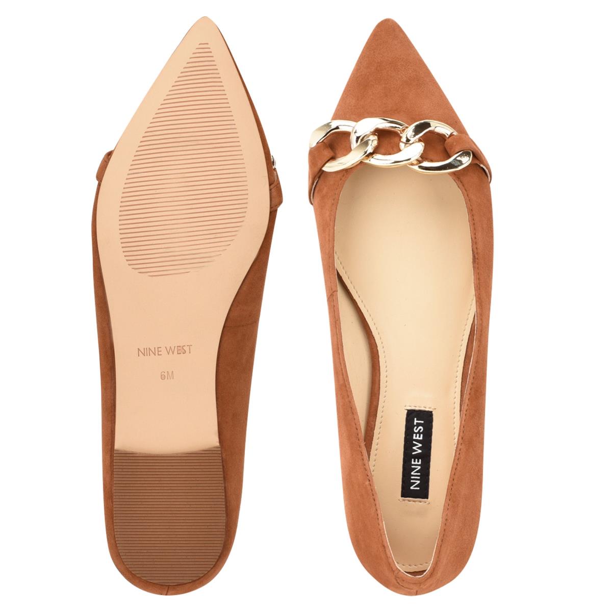 Nine West Brinks Pointy Neus Ballerina Dames Beige | 3712KCQWX