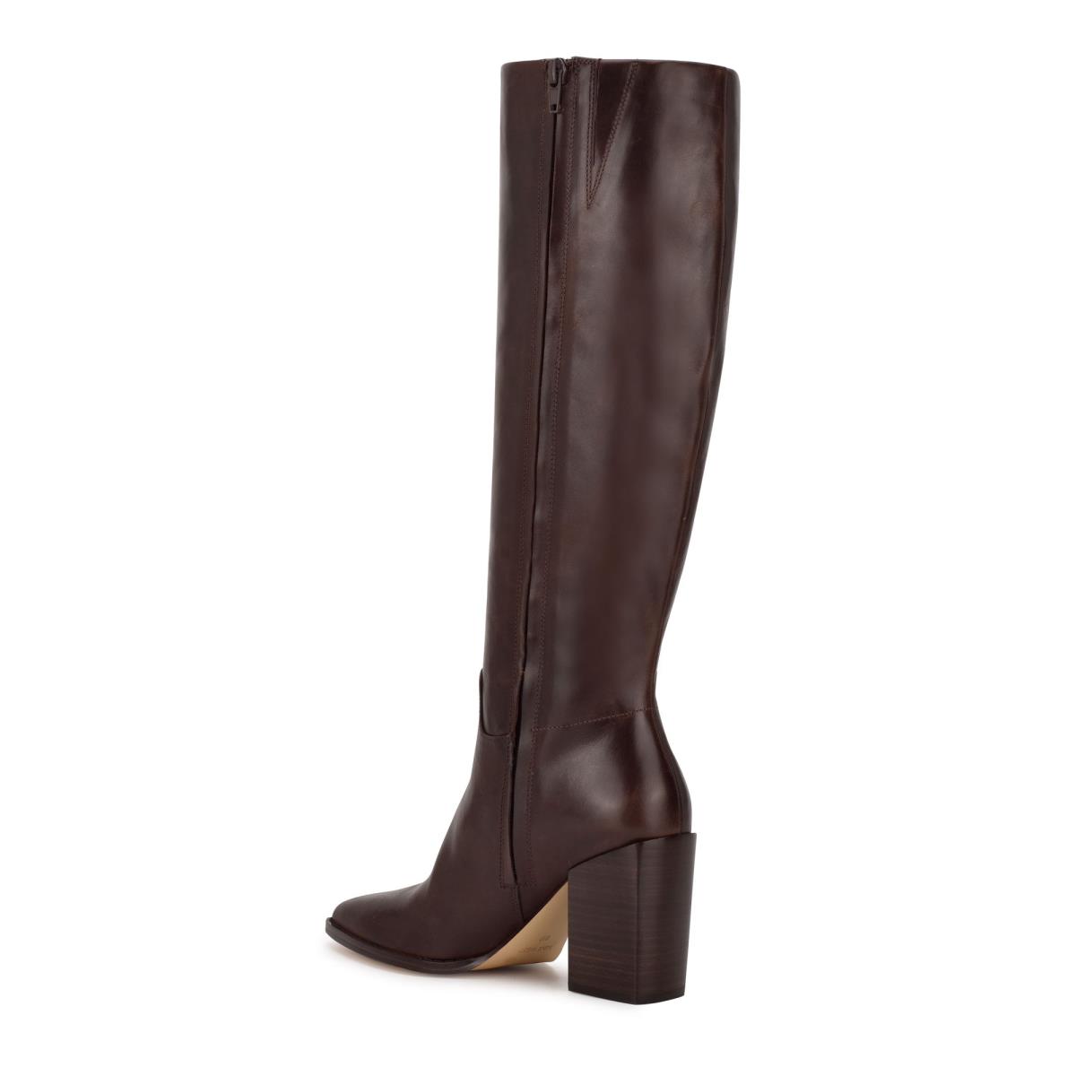 Nine West Brixe Hakken Laarzen Dames Bruin | 3980NJORV