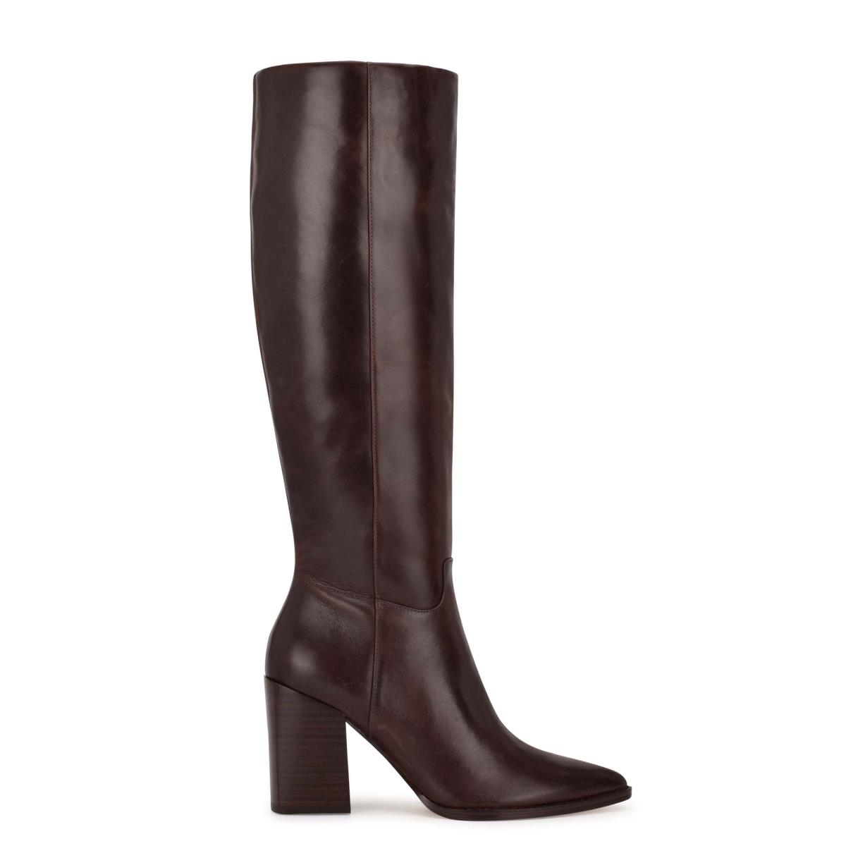 Nine West Brixe Hakken Laarzen Dames Bruin | 3980NJORV