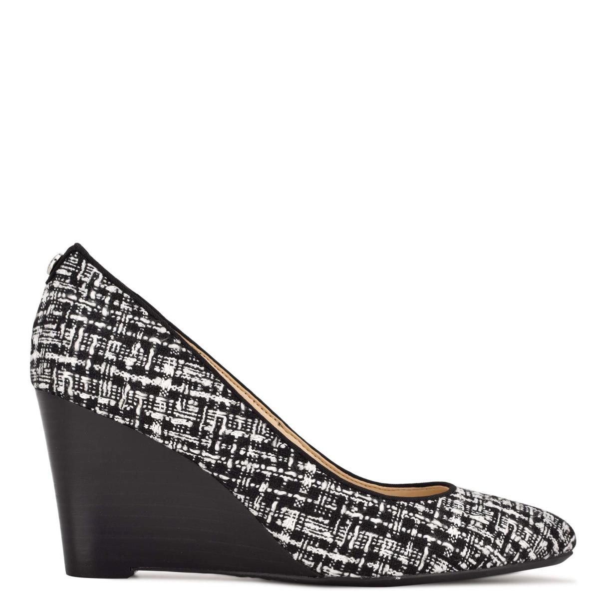 Nine West Cal 9x9 Jurken Sleehakken Dames Zwart Wit | 7395KPSGO