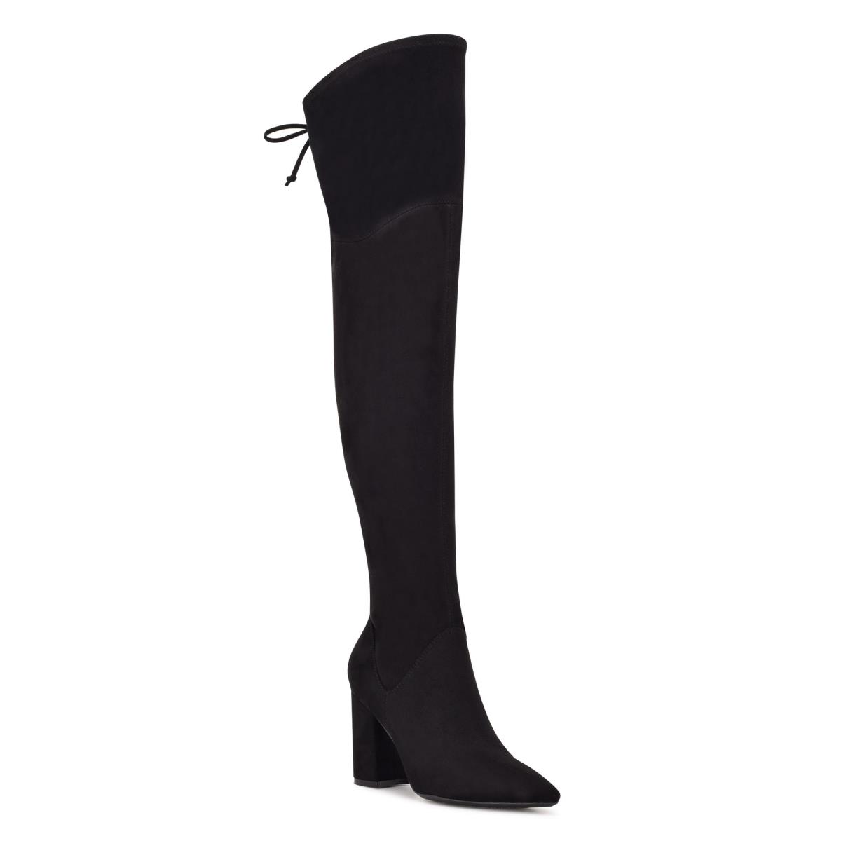 Nine West Ceeya 9x9 Over The Knee Hakken Laarzen Dames Zwart | 2587HBMZQ