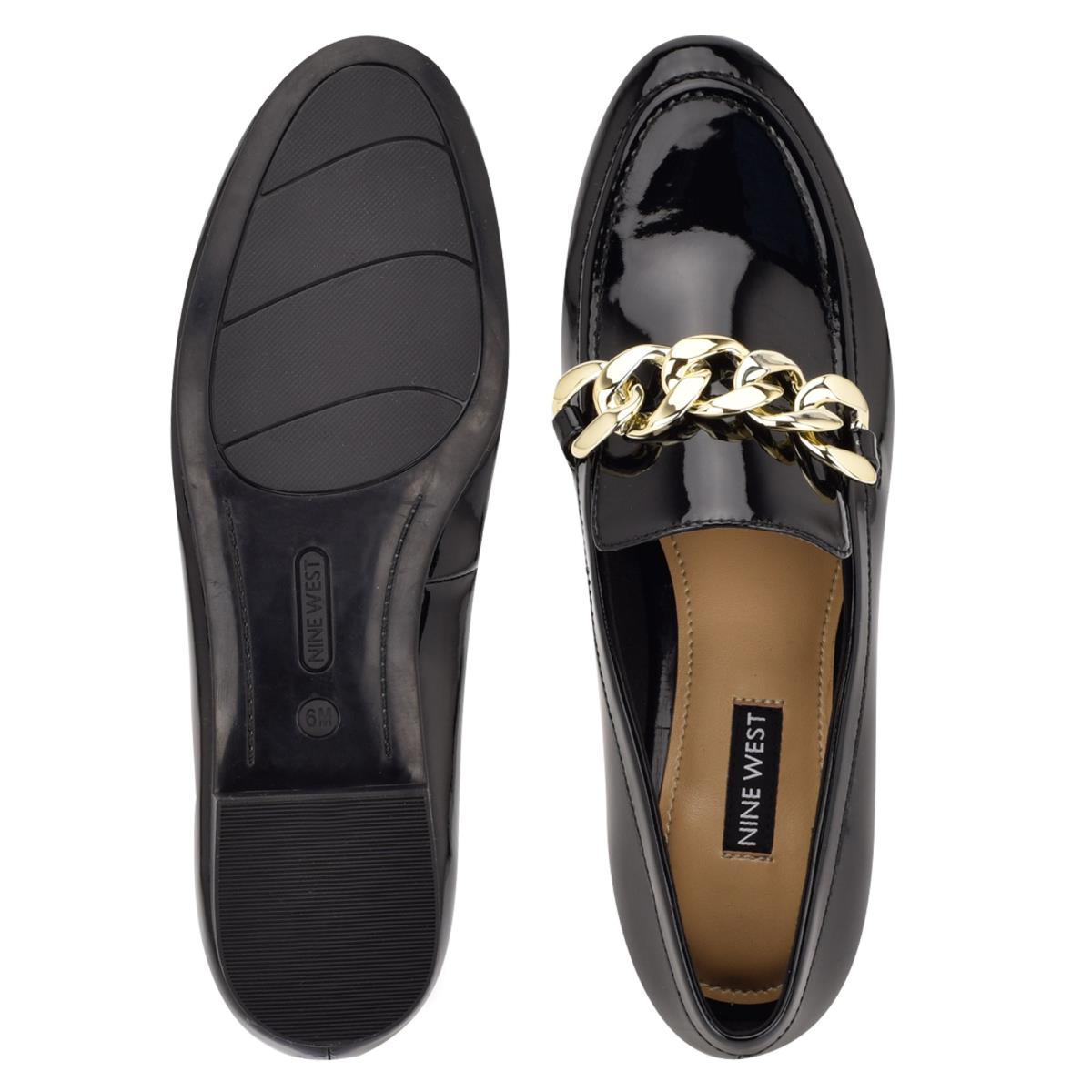 Nine West Chain Slip-On Loafers Dames Zwart | 0384GMFLX