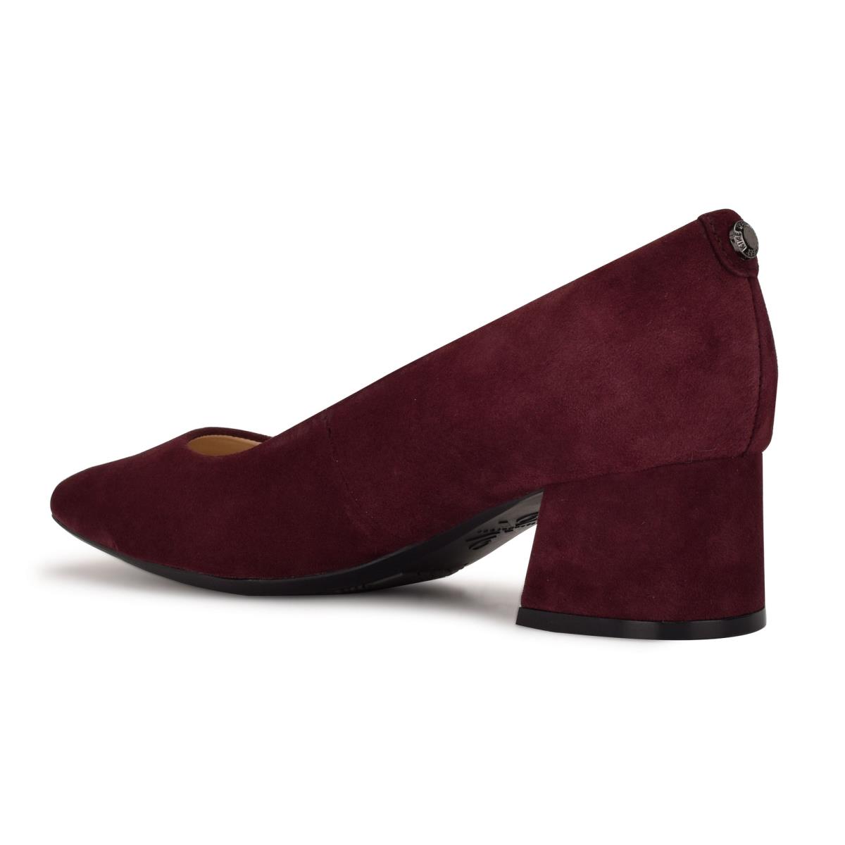 Nine West Cloe 9x9 Block Heel Pumps Dames Claret | 9162FDTLV