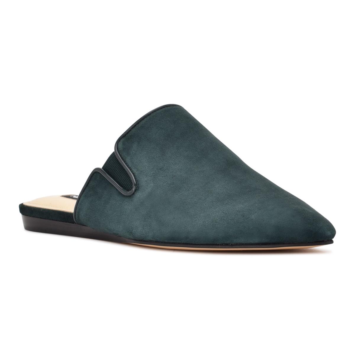 Nine West Freeda Pointy Neus Mules Dames Olijfgroen | 1684AGWFM