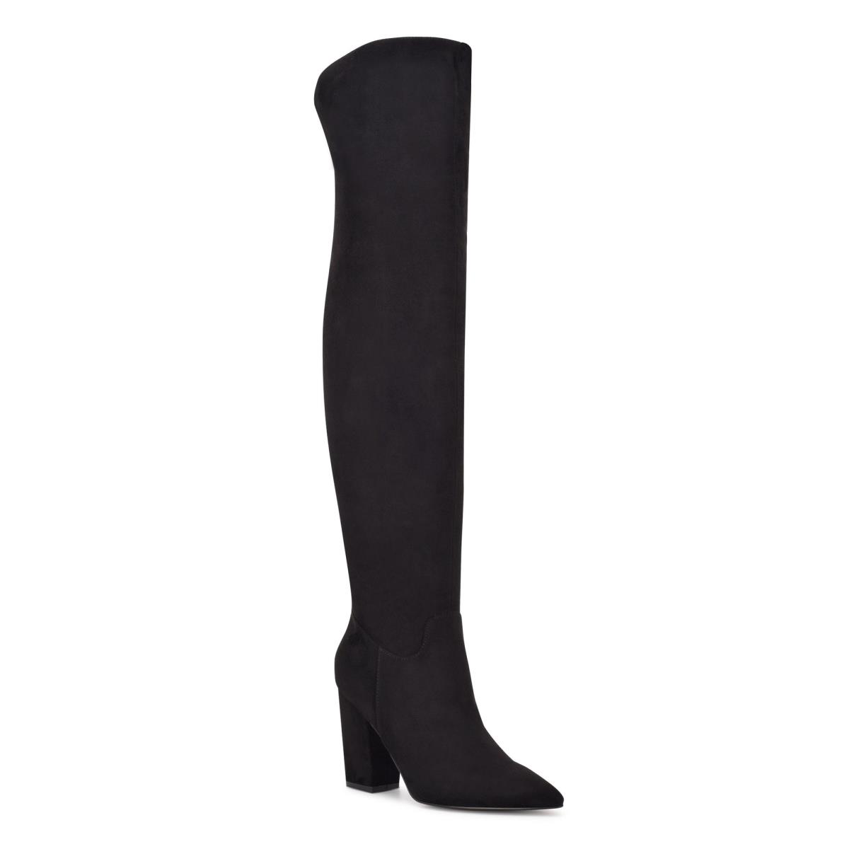 Nine West Goforit Over The Knee Hakken Laarzen Dames Zwart | 3482NSJFD