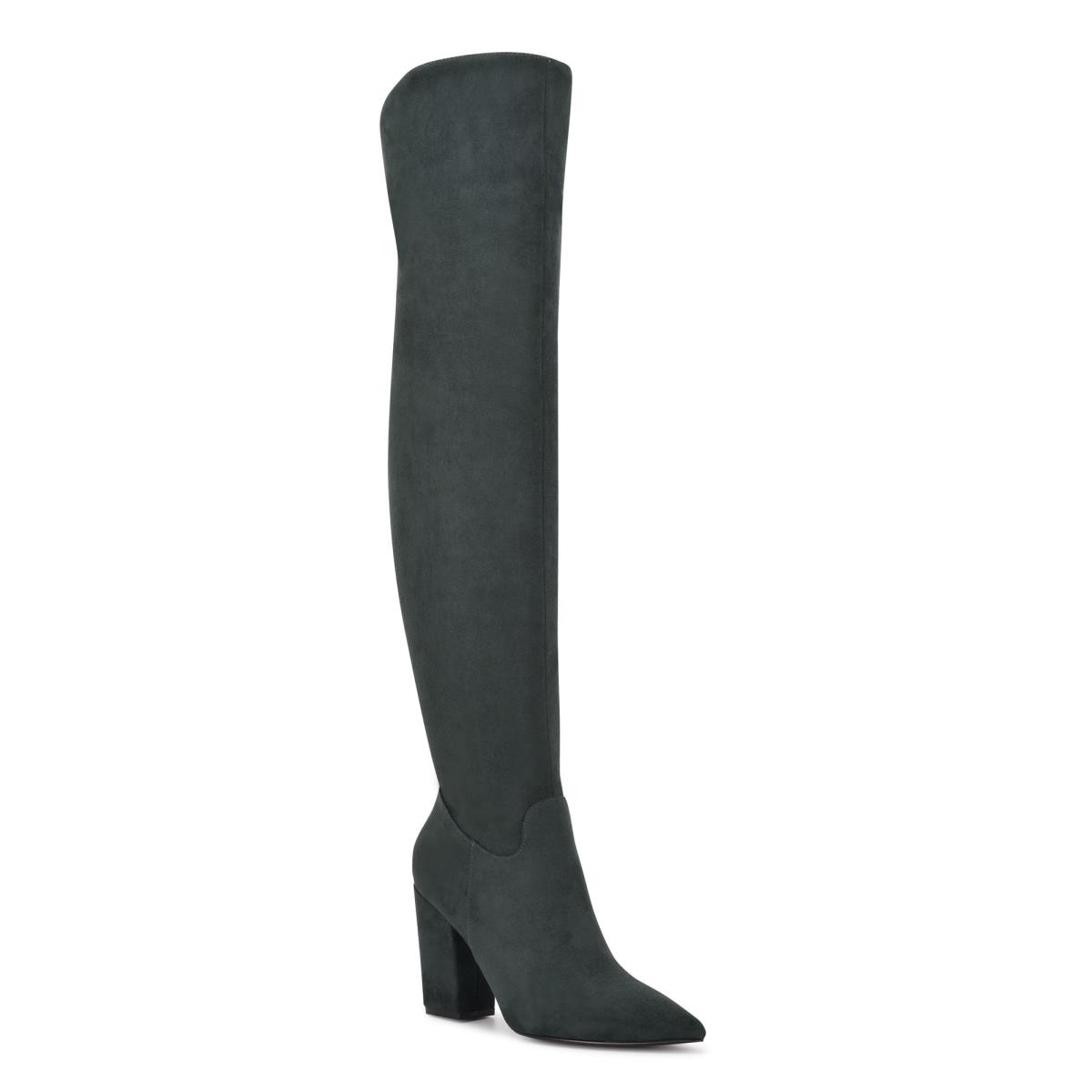 Nine West Goforit Over The Knee Hakken Laarzen Dames Zwart | 9378UHNPM