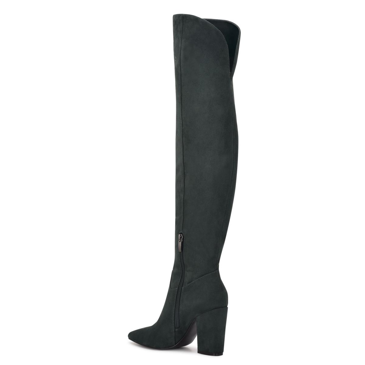 Nine West Goforit Over The Knee Hakken Laarzen Dames Zwart | 9378UHNPM