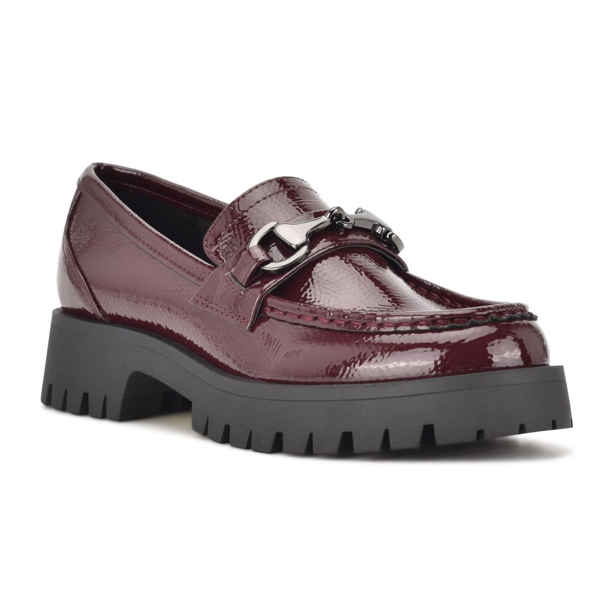 Nine West Gonehme Lug Sole Loafers Dames Rood | 2805WGNKD