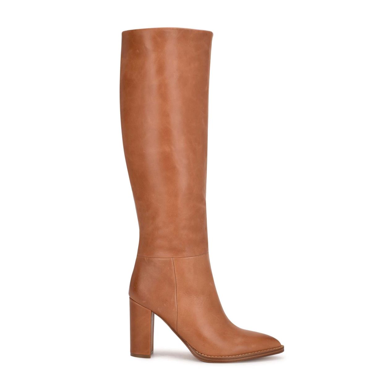 Nine West Hiya Hakken Laarzen Dames Bruin | 3476LMSYC