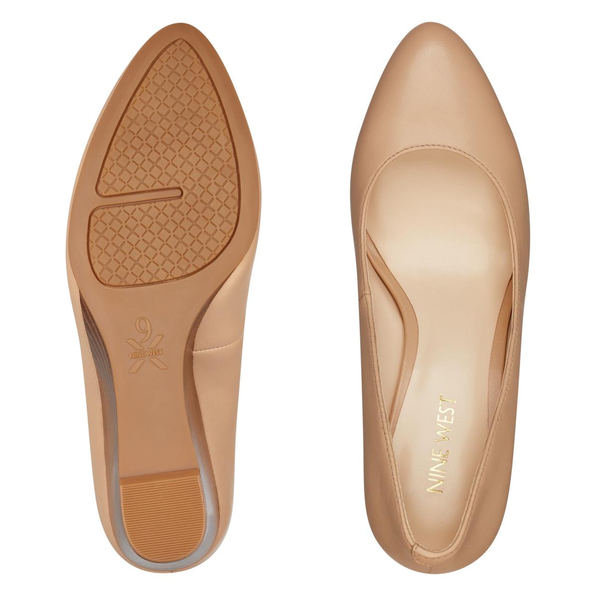 Nine West Jazzin Almond Neus Sleehakken Dames Beige | 4693KBLOP