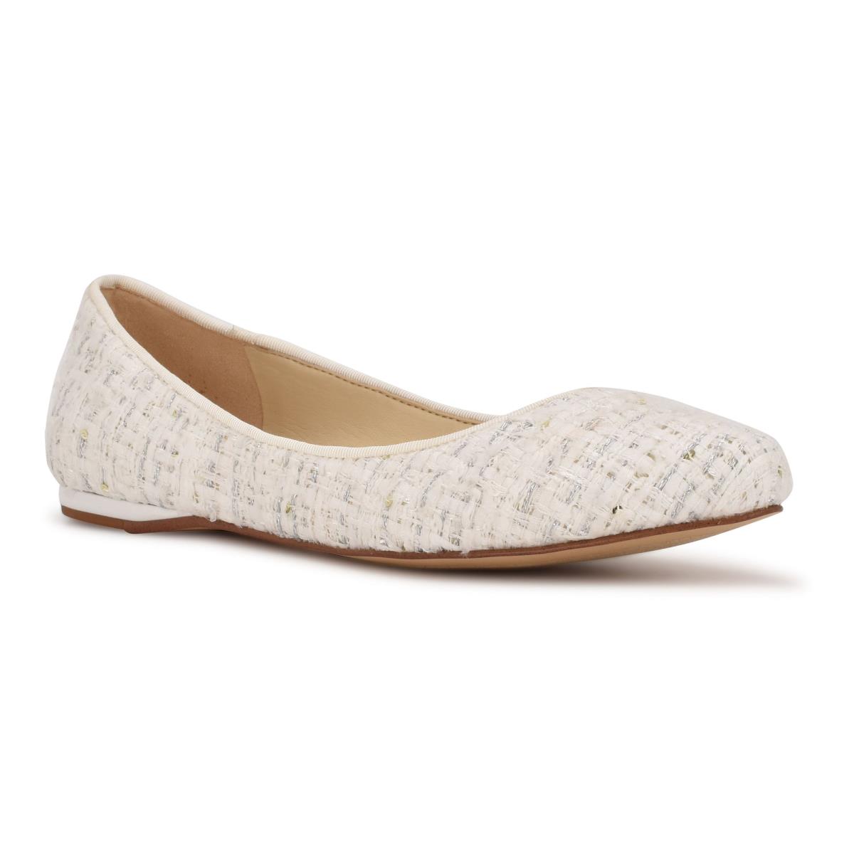 Nine West Speakup Almond Neus Ballerina Dames Wit | 6980EMCQD