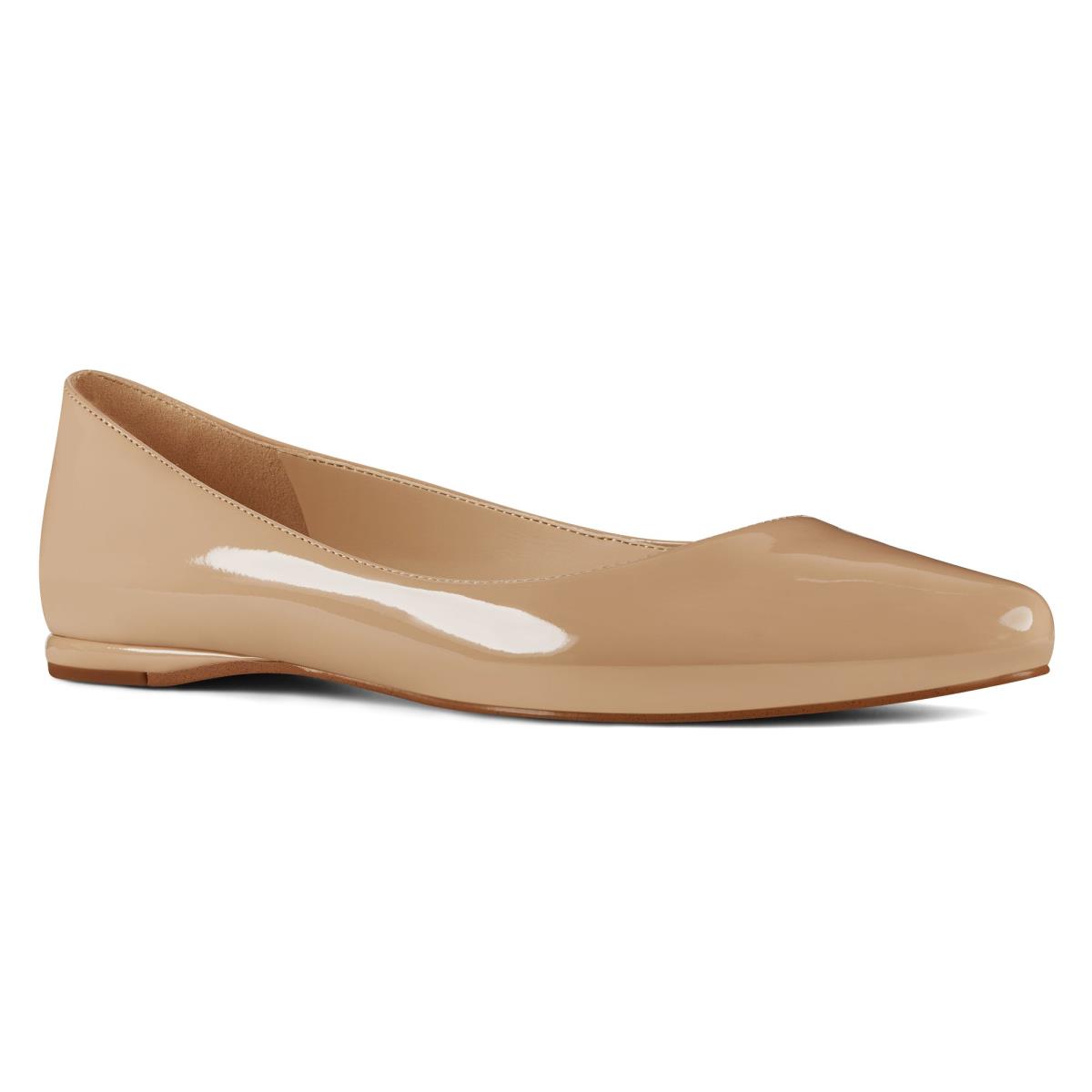 Nine West Speakup Almond Neus Flats Dames Lichtbeige | 0583JWQAO