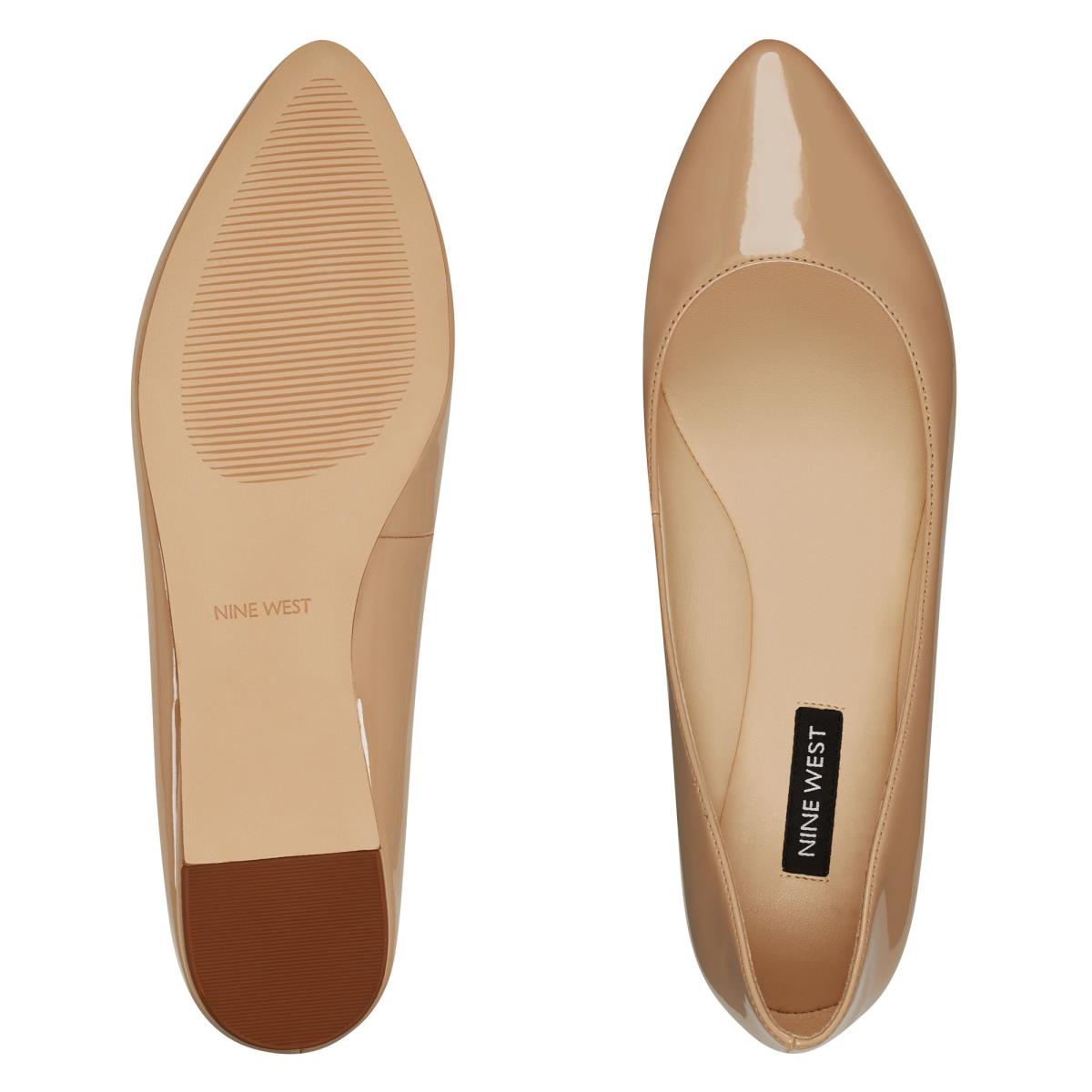 Nine West Speakup Almond Neus Flats Dames Lichtbeige | 0583JWQAO