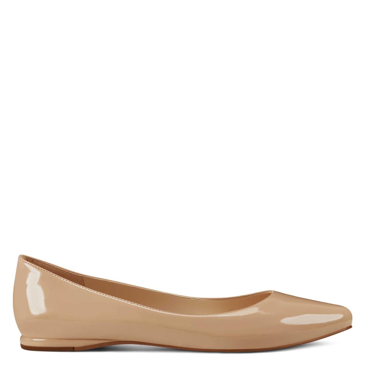 Nine West Speakup Almond Neus Flats Dames Lichtbeige | 0583JWQAO