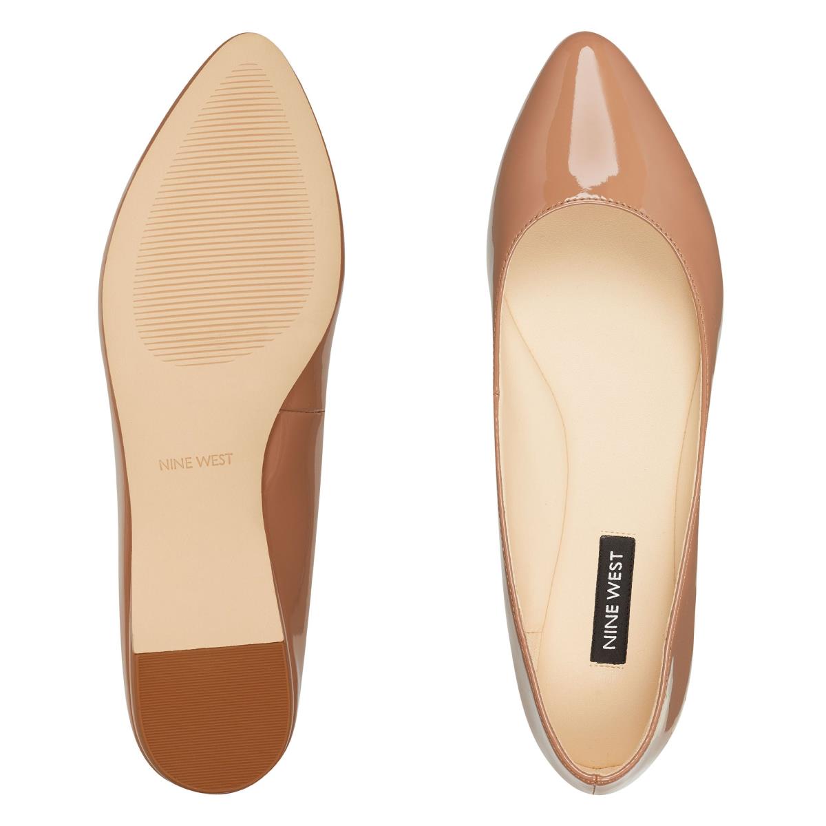 Nine West Speakup Almond Neus Flats Dames Beige | 7430DRCAO