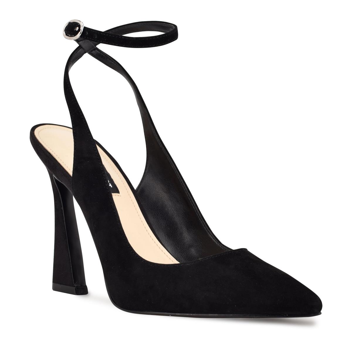 Nine West Tabita Ankle Riemen Jurken Pumps Dames Zwart | 6012LOKSI