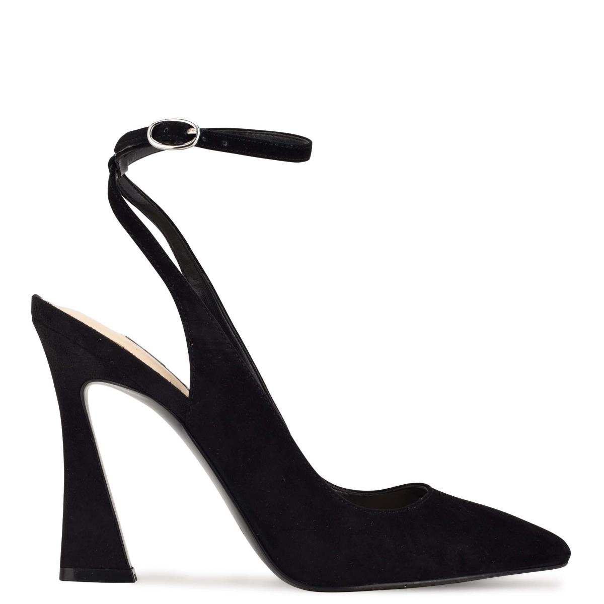 Nine West Tabita Ankle Riemen Jurken Pumps Dames Zwart | 6012LOKSI