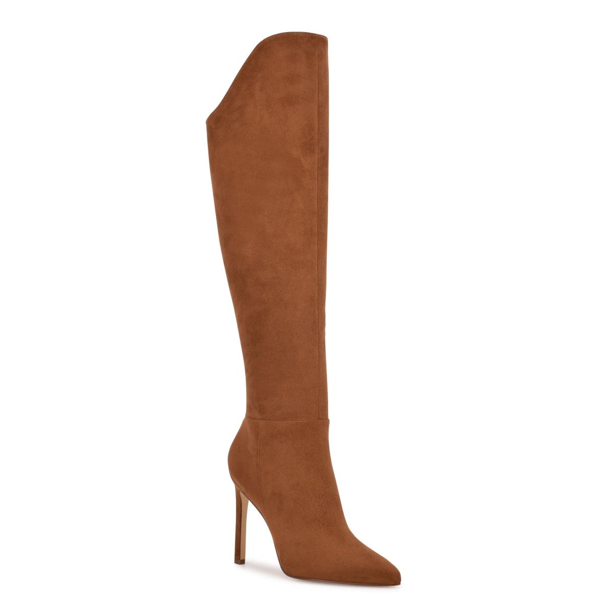 Nine West Teleena Brede Calf Hakken Laarzen Dames Bruin | 5932AZKQE