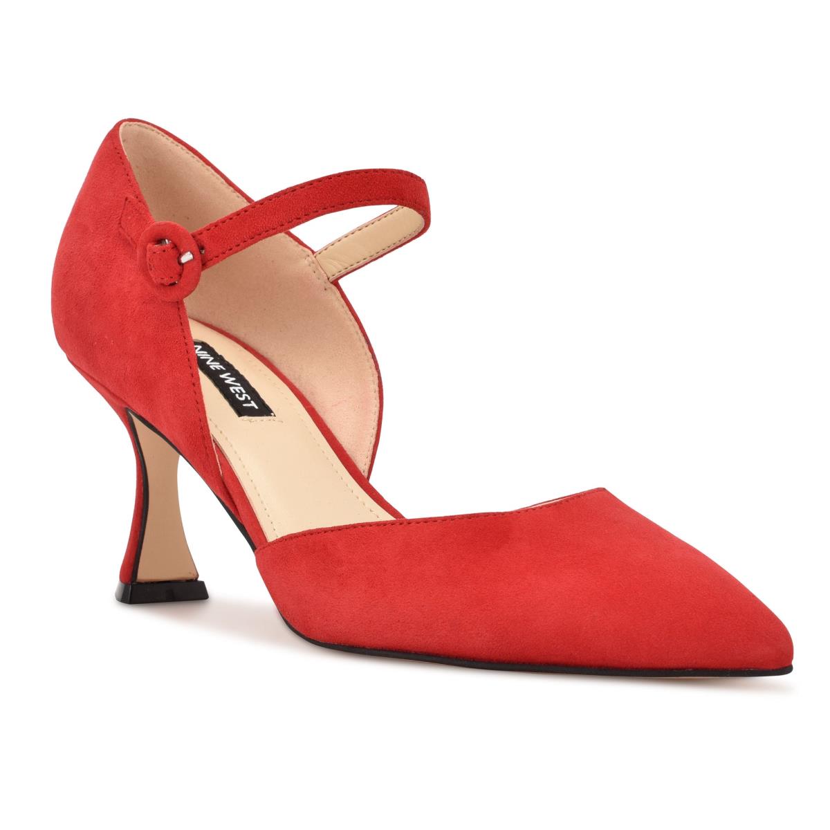 Nine West Wanah Pointy Neus Pumps Dames Rood | 5093FZLWB