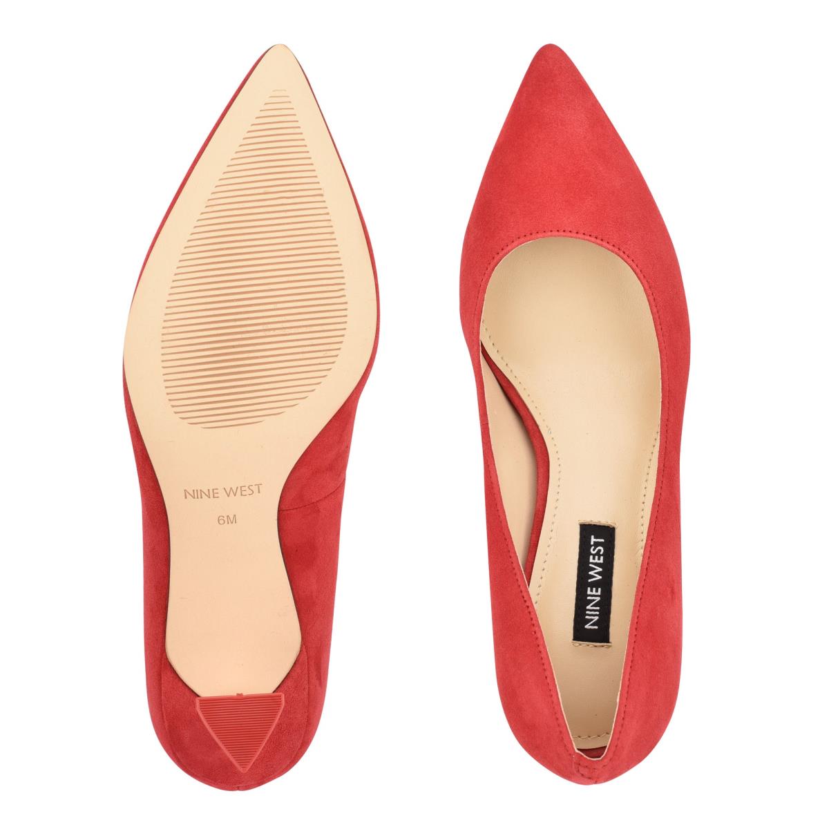 Nine West Workin Pointy Neus Pumps Dames Rood | 5093WZVUS