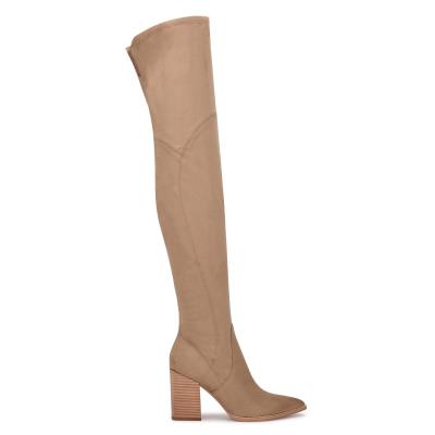 Nine West Barret Over The Knee Hakken Laarzen Dames Lichtbeige | 1290KAYPF