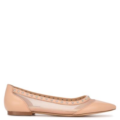 Nine West Bizzie Pointy Neus Ballerina Dames Roze | 4615DLQEF