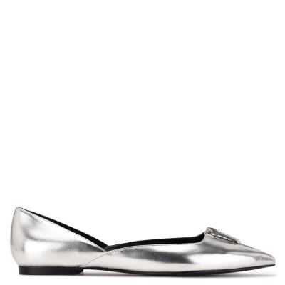 Nine West Brina Pointy Neus Ballerina Dames Zilver | 5921BZLWI