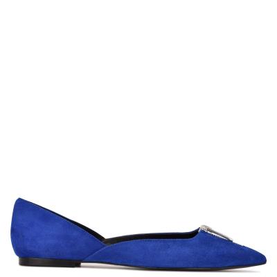 Nine West Brina Pointy Neus Ballerina Dames Diepblauw | 9483XZIWJ