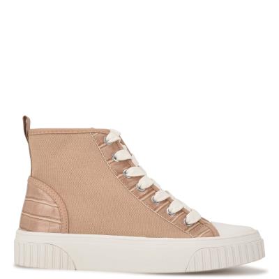 Nine West Dyiane Hoge Sneakers Dames Koraal Bruin | 6734TUEPS