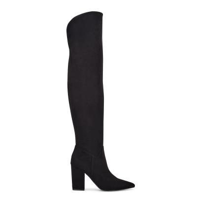 Nine West Goforit Over The Knee Hakken Laarzen Dames Zwart | 3482NSJFD