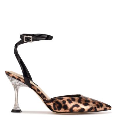 Nine West Harlowe Ankle Riemen Pumps Dames Leopard | 6402OSZVJ