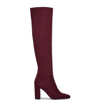 Nine West Kalida Hakken Laarzen Dames Bordeaux | 9128RZMLX