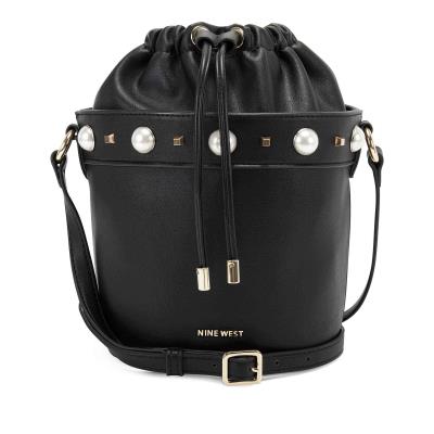 Nine West Laylin Drawstring Bucket Crossbodytassen Dames Zwart | 5631UKBYM